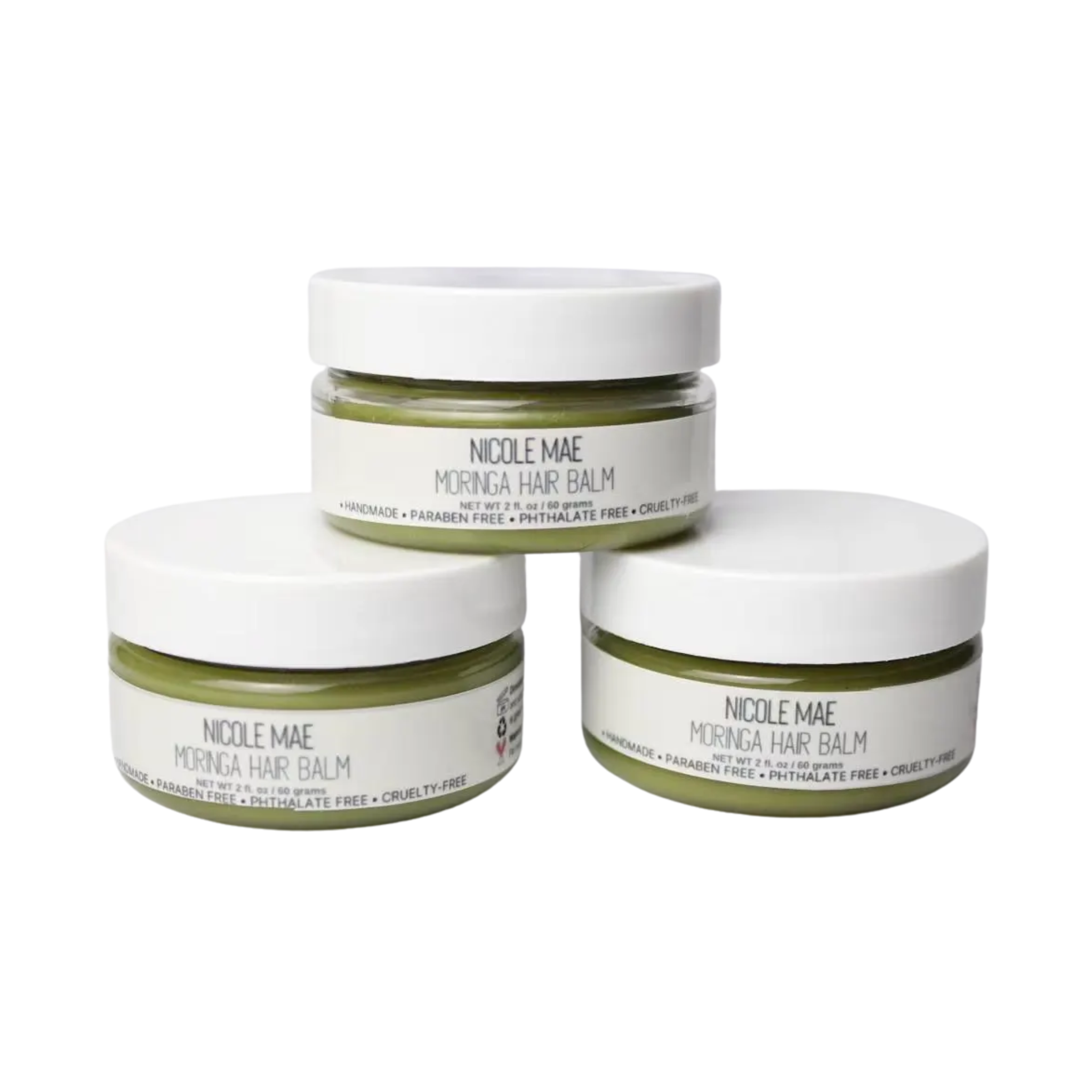 Moringa Herbal Hair Balm: Natural Softening Hair Balm with Shea & Castor Oil