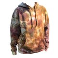 Ice Dyed Earth Tone Hoodie – Unisex Size Medium