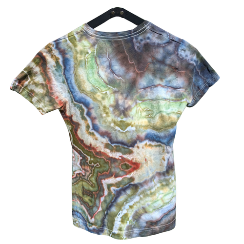 Forest Geode Hand-Dyed Ice Dye Women's Crewneck - Medium / Moss & Slate