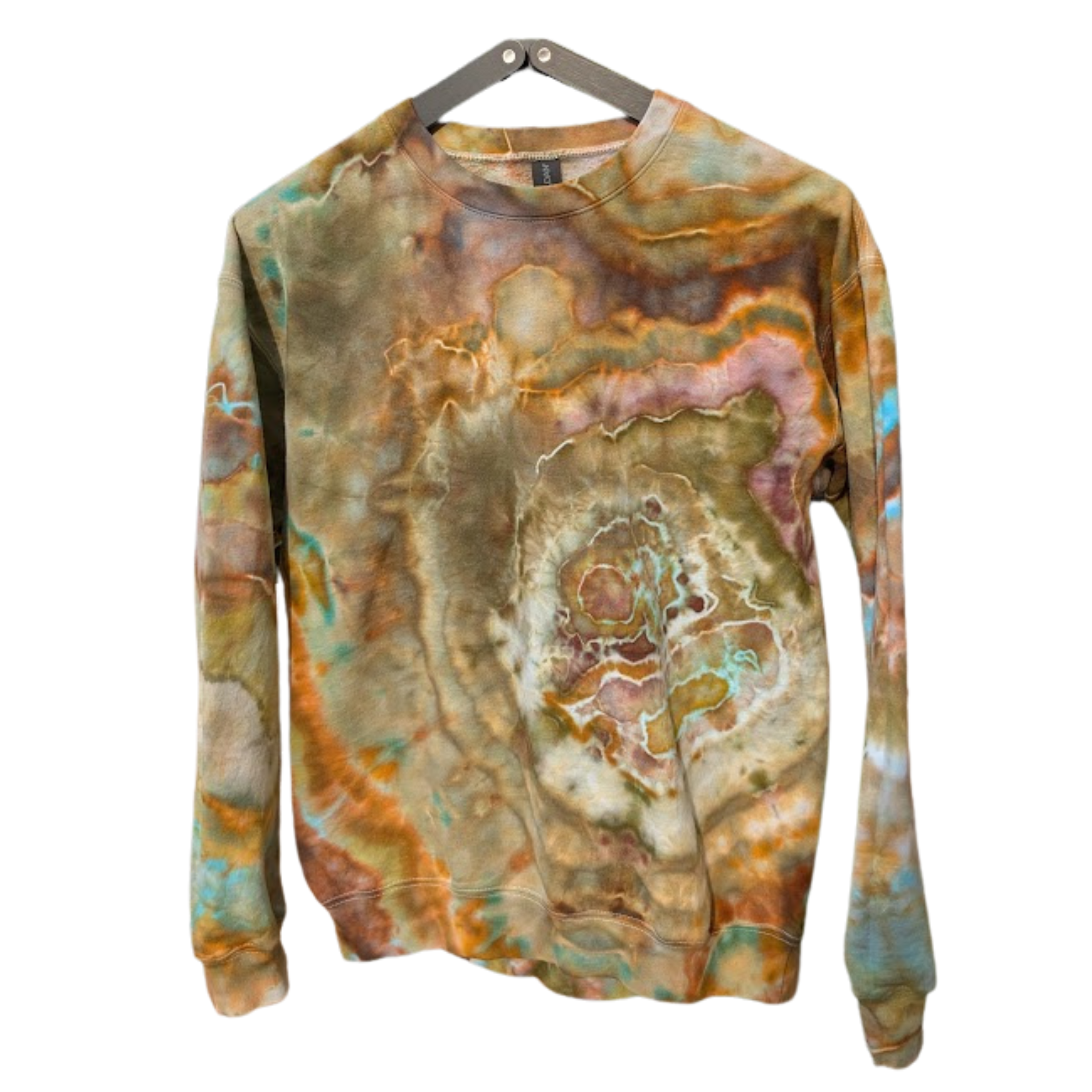 Earthy Geode Ice Dye Crewneck Sweatshirt