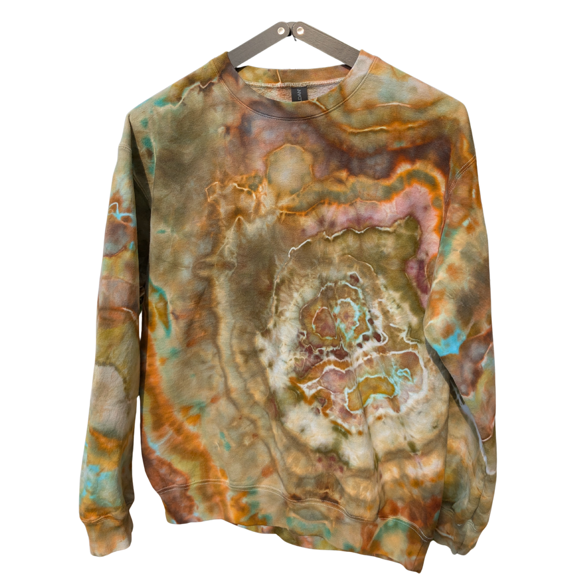 Earthy Geode Ice Dye Crewneck Sweatshirt